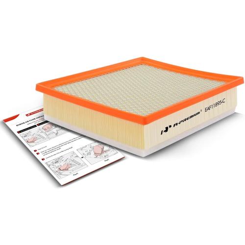 A-Premium Engine Air Filter Compatible with Toyota Models - Sequoia 2014-2022, Tacoma 2016-2023, Tundra 2013-2021, 3.5L 4.0L 4.6L 5.7L, Replace# 17801-0P100