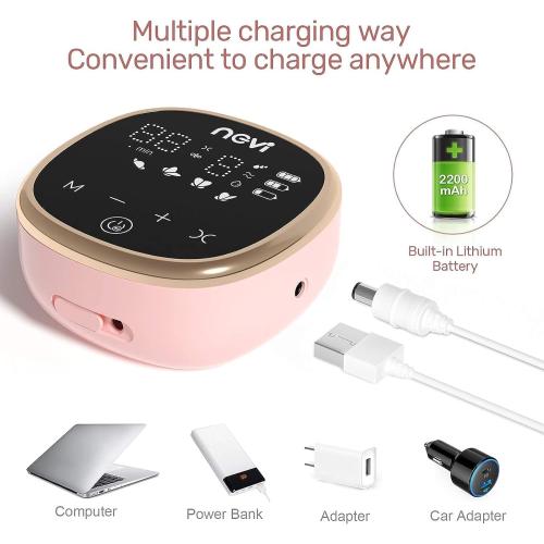 NCVI Electric Breast Pump 8782, Portable Hospital-Grade Double Pump with 4 Modes & 9 Levels, Anti-Backflow, Rechargeable Quiet Breastfeeding Pump for Efficient Comfortable Use at Home, Work or Travel