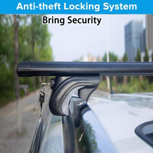 Black 56 Roof Rack Cross Bars 56, Universal Aluminum Roof Top Cross Bar Set, 260 lbs Load Capacity, Suitable for Raised Side Rails (with Gap Design),Black