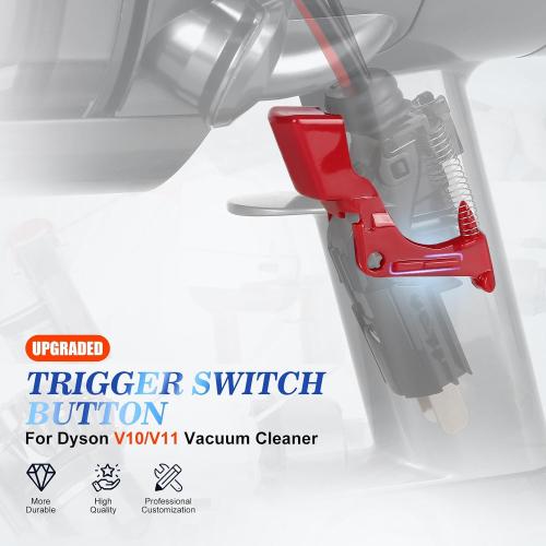 2PCS Upgraded Red Trigger Switch Button Compatible with Dyson V10 V11 SV12 SV14 Vacuum Cleaner Power Switch Button Replacement Parts with Repair Tools