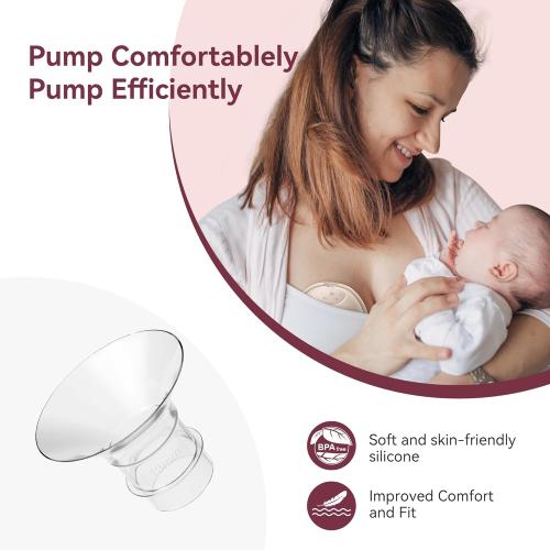 17mm Flange Inserts for 24mm Flange/Shield, Compatible with Momcozy/MOMMED/Spectra Breast Pumps, Pump Parts Replace (4PCS 17mm)