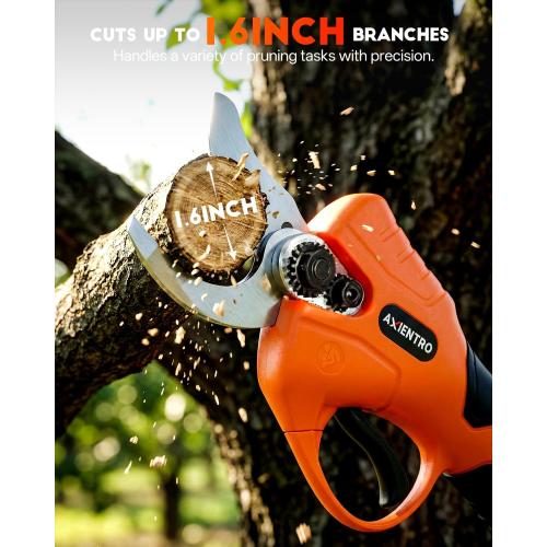 4-in-1 Pole Saw & Pruning Shears, 8-in Brushless Motor Pole Saw for Tree Trimming, Electric Pruners with Extendsion Pole, 2x4000mAh Li Batteries & Charger, 16FT Max Reach