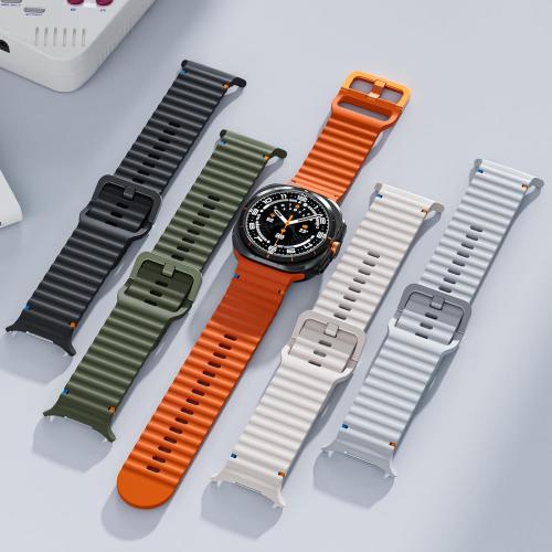Sport Silicone Band for Samsung Galaxy Watch Ultra Bands 47mm for Men Women, Soft Breathable Waterproof Rubber Replacement Strap for Samsung Galaxy Ultra 2(2025)/Ultra(2024) Watch Band 47mm