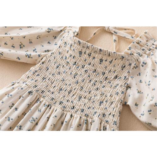 Size 120 NNJXD Little Girl Floral Dress Princess Girls Casaul Printed A-line Sundress