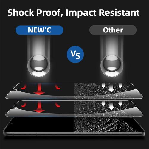 NEW'C 3 Pack Designed for iPhone 11 and iPhone XR Screen Protector (6.1), Enhanced Tempered Glass Protection, Case Friendly Anti Scratch Bubble Free Ultra Resistant