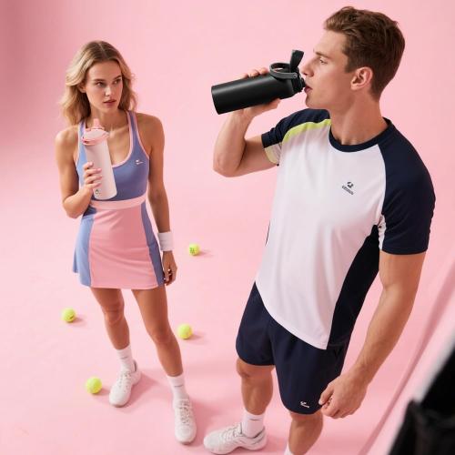 POWCAN 24 oz Insulated Stainless Steel Water Bottle: 2-in-1 Push-Button Spout & Quick-Flip Straw, Leakproof, Cold 24 Hrs, Fits Car Cupholder, Reusable Metal Bottle for Sports, School Gift (Denim Blue)