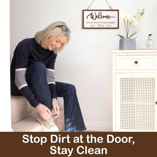 Welcome Please Remove Your Shoes Sign - Please Take Your Shoes Off Sign for Front Door, No Shoe Signs for House, Take Off Your Shoe Signs for home