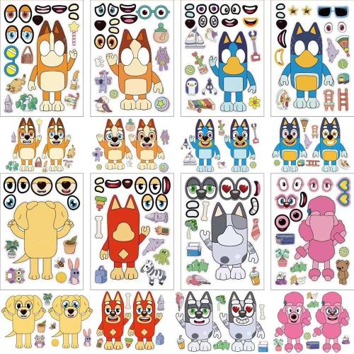 18 Sheets Make a Face Stickers for Kids,Cartoon Sticker,Make Your Own Stickers Fun Craft Project for Kids