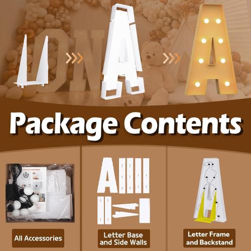 Marquee Letters 3 Feet Tall Large Light Up Letters for Baby Shower Will You Marry Me Sign Baby Sign Happy Birthday Party Decorations Big Letterboard A