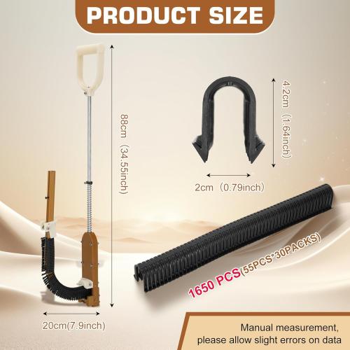 PEX Pipe Stapler with 1650 Pcs Foamboard Staples，Pex Foam Stapler Kit with 1-1/2″ Staples for1-2 Foamboard，Stand Up Foamboard Staple Gun No Bending Required for Operation