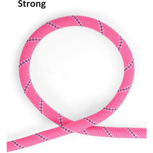 Long Dog Leash for Training, 16FT/30FT/50FT/100FT, Reflective, Heavy Duty for Large/Medium/Small Dogs, Pink