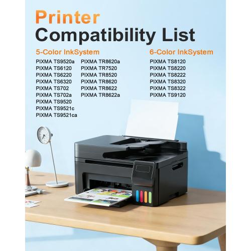 Intactech PGI-280 XXL CLI-281 XXL Compatible Ink Cartridges Replacement for Canon 280 281 Work with Pixma TS9120 TS6120 TS6220 TS8120 TR8520 TR7520 TS8220 TS9521C (5-Pack, PGBK/BK/C/M/Y)