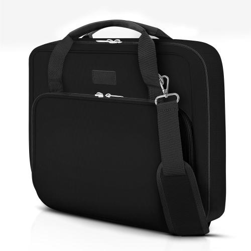 SKYDUE Zipper Binder 3 Inch D-Ring School Binder, Oxford Fabric School Organizer Holds 700  Sheets, Fits 13.3 Laptop, Water-Resistant, Handle & Shoulder Strap, 14x13 – School Supplies, Black