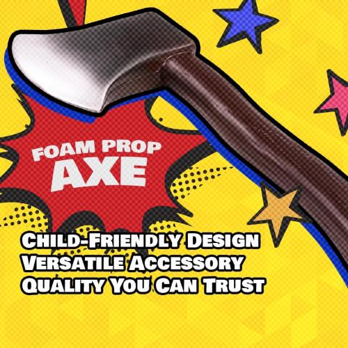 Giraffe Manufacturing Fake Toy Axe Halloween Prop - Foam Battle Bloody Axe Prop for Kids - Fake Ax Hatchet Prop Weapons - Funny Fire Axe Prop Prank Supplies for Halloween Cosplay Themed Party