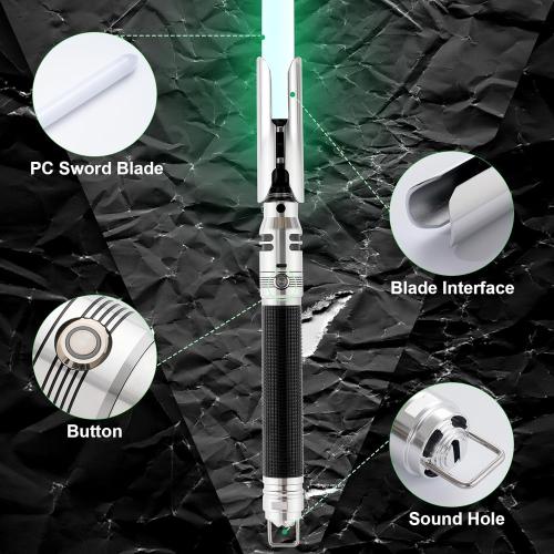 Lightsaber,Metal Dueling Light Saber,Smooth Gesture Swing,USB Rechargeable Lightsabers with 18 Set Sound Effects with 19 Colors Change,Light Saber Sword Toy（113cm）