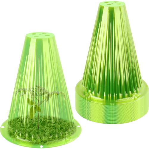 30 Pack Garden Cloches for Plants, Reusable Bell Plant Cover | Plant Covers Protectors from Animals Snails Birds Chickens Insect, 9.18 H X 7.56 D (Green)
