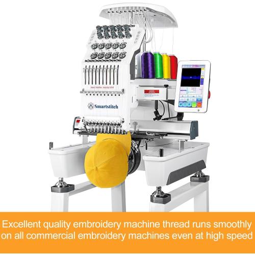 New brothread - Single Huge Spool 5000M Each Polyester Embroidery Machine Thread 40WT for Commercial and Domestic Machines - White