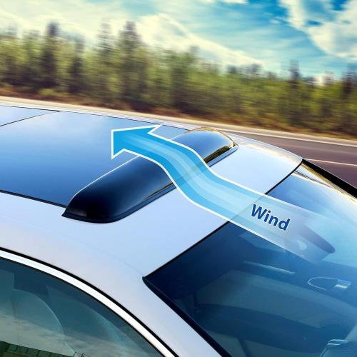 Goodyear Shatterproof Sunroof Wind Deflector 37.8, Tinted Sun and Moonroof Visor for Deflecting Noise, Rain, and Windy Weather, Car Accessories, Sun Shade Light Tint - GY004900