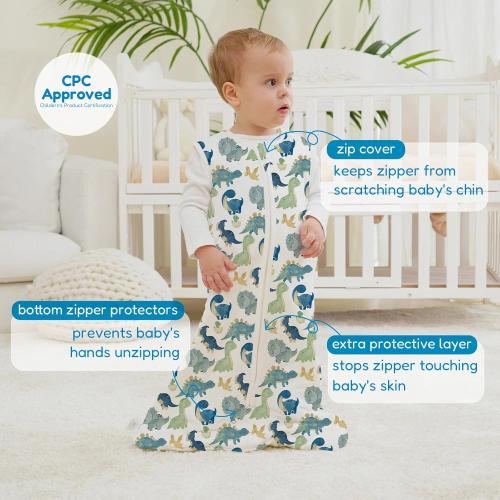 TotAha Sleep Sack 6-12-15 Months 1.0 TOG, Unisex Buttery Soft Sleeping Sacks with 2-way Safe Zipper, Premium Winter Sleep Bag