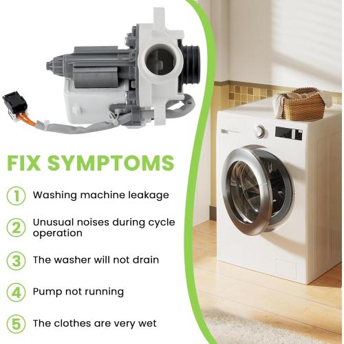 290d1201g003 Washer Drain Pump/WH23X28418 Washer Drain Pump Compatible for G-E,Hot-point by MIFLUS,Replaces B40-3A01,B30-3A02,WH23X24178,290D1201G001,290D1201G002