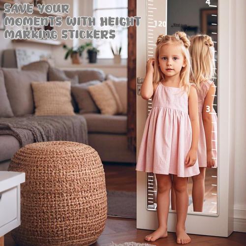 Growth Chart Mirror, Growth Chart Mirror for Wall, Mirror Growth Chart for Wall, Children's Growth Chart Mirror, Puzzle Mirror Growth Chart, Foldable Height Measuring Mirror, Bedroom Wall Decor
