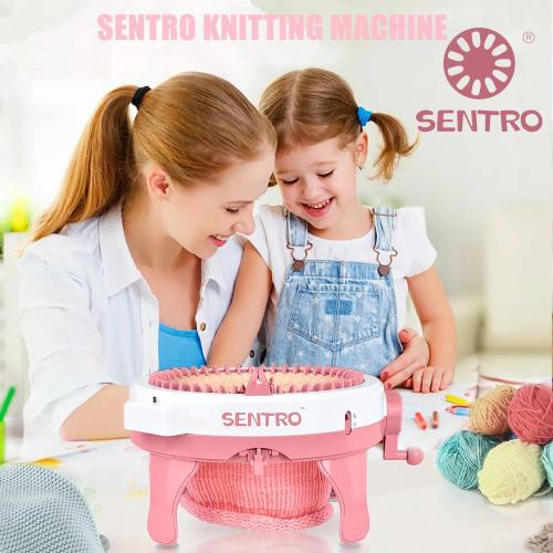 SENTRO 48 Needles Knitting Machine with Row Counter and Plain/Tube Weave Conversion Key, Efficiently DIY Scarf Hat Sock