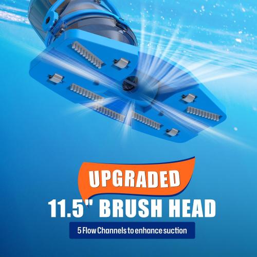 Color White and Blue Bielmeier Cordless Pool Vacuum with Telescopic Pole, Handheld Rechargeable Swimming Pool Cleaner, 19 GPM Powerful Suction Pool Vacuum for Cleaning Above/In Ground Pools, Spas, Hot Tubs