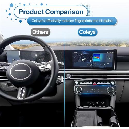 2025 2026 Tucson Screen Protector for Hyundai Tucson (Dual 12.3Inch&Air Conditioner)(SEL/SEL Convenience/XRT/Limited/Blue/N Line),9H Tempered Glass 2025 Tucson Hybrid Accessories HD Transparent