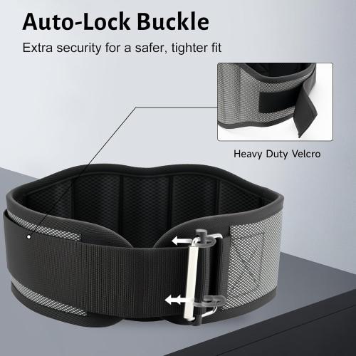 MANUEKLEAR Gym Weight Lifting Belt Weight Lifting Workout Weightlifting Powerlifting Belt for Men Women - 7.5inch - Bodybuilding Fitness Back Support for Cross Training, Squats, Lunges