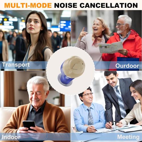 Rechargeable Hearing Aids for Seniors with Hearing Loss,Digital Hearing aid with Smart Noise Reduction chip,Clear Sound Quality and Comfortable Wearing