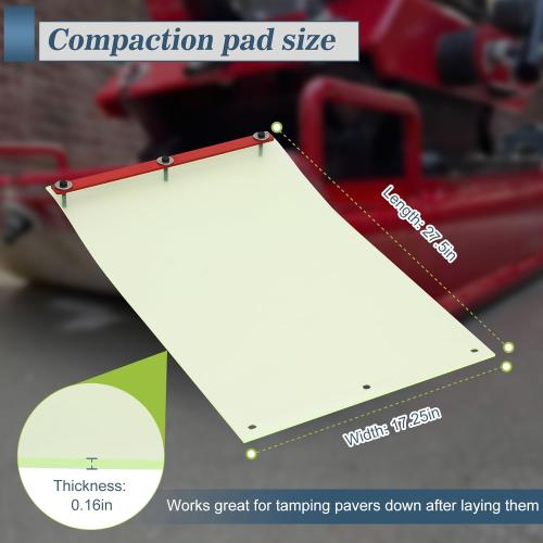 56035-047 Compactor Pad, Construction Zone Plate Compactor Pad, Pavers Plate Tamper Pad, Plate Compactor Pad for Pavers