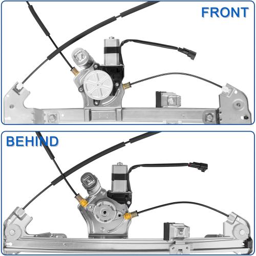Obaee Window Regulator with Motor Front Left Driver Side, Replace 741-428 | Compatible with Ford F-150 2004-2008, Lincoln Mark LT Base 2006-2008, Standard Cab or Crew Cap, Only with 43.5'' wide doors