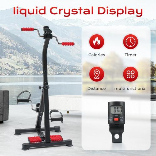 Adjustable Pedal Exerciser Bike for Seniors - Hand Arm Leg and Knee Therapy, Stroke Recovery, Portable Fitness Equipment for Total Body Workout - Great Gift for Elderly Rehab