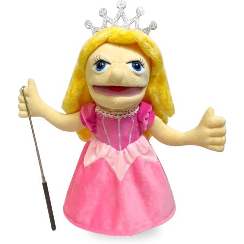 16 Puppets Entriloquist Puppet,Hand Puppets for Kids Plush Princess Puppe t for Adults with Removable Mouth Puppet for Kids Ages 4-8，Hand Puppet for Adults with Scalable Puppets Control Rod