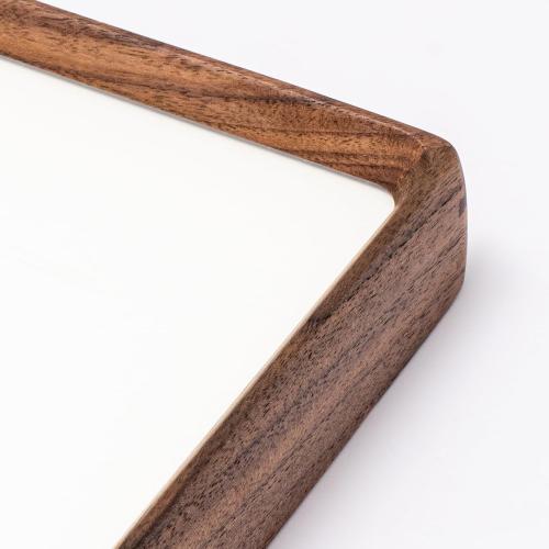 20x20 Square Picture Frame in Natural Walnut Wood, Solid Wooden Frames matted to 18x18, Gallery Frames for Wall Mount