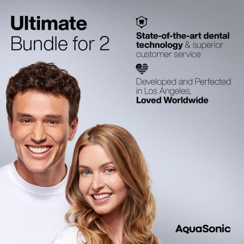 Aquasonic Duo - Dual Handle Ultra Whitening 40,000 VPM Wireless Charging Electric ToothBrushes