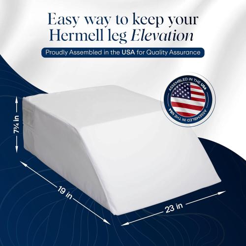 Gravity Leg Rest Pillow – Foam Wedge for Post-Surgery Recovery, Back Pain Relief, Side Sleeping, Varicose Veins, Restless Legs, Includes Removable, Washable Cover White