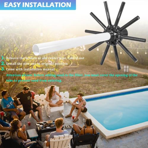 Bonbo SX244DA Lateral Assembly with Center Pipe Replacement for Hayward Sand Filter Compatible with Pro Series Sand Filter S270T2, S244T, S244TC, S270T