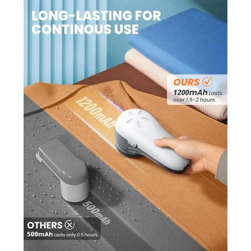 POPCHOSE Fabric Shaver, Lint Shaver for Clothing, Electric Lint Remover with 6-Leaf Blades, Sweater Defuzzer, Clothes Shaver for Couch, Furniture, Blanket, Remove Pilling, USB Rechargeable