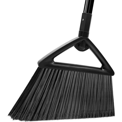 Outdoor Angle Broom Indoor,Upgraded Heavy Duty Commercial Brooms,Black Broom for Sweeping House,Restaurant,Kitchen,Garage,Courtyard