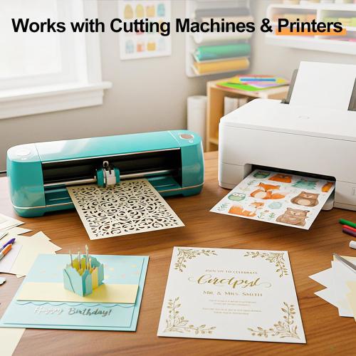 600-Sheets Colored Cardstock for Crafts: 50 Assorted Colors, 8.5 x 11, 65lb/180gsm, Thick Colored Paper for Kids School Supplies, Crafts, for cri·cut Printing & Valentine’s Day Projects