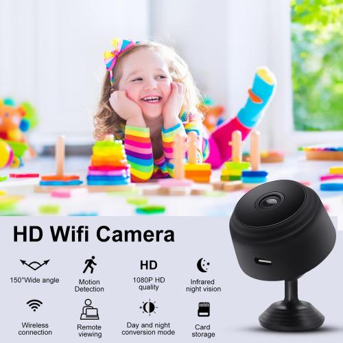 Hidden Camera - Spy Cameras - Nanny Cam - WiFi Wireless Cam - 1080P HD Small Camera with Motion Detection and Night Vision，Security Cameras for Home/Office/Baby Monitoring-A9