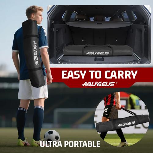 Portable Soccer Goal for Backyard, Kids Youth Adults Soccer Goal Set with Net   Ground Stakes, Soccer Target and Agility Speed Training Equipment