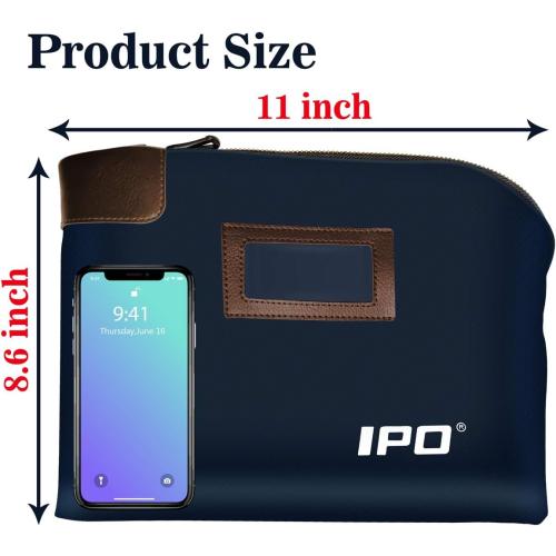 Waterproof Cash Bag with Lock and 2 Keys, 11 x 8.6 Inches, Canvas Documents Bag, Money Bank Deposit Bag with Zipper, Durable Leatherette Money Cash Coin Check Wallet Pouch for Men & Women