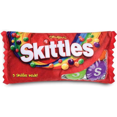 iscream Skittles Package 16 x 8.5 Pillow Set with Mini Skittles Candy Pillows *MISSING 1 MINI SKITTLE*