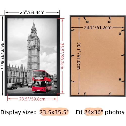 Poster Frame Black Metal Picture Frame for Wall Display, 1 Pack