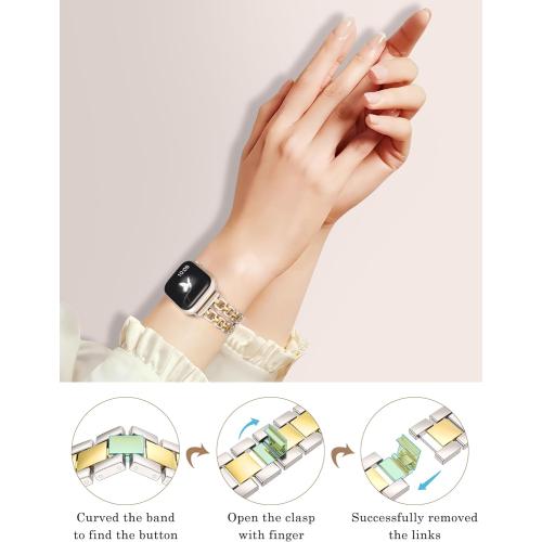 Wearlizer Compatible with Apple Watch Band 41/40/38/44/45/46/49/42mm Women