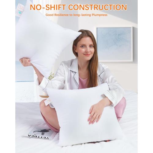 Outdoor Pilllows Waterproof 12x20 Pillow Insert Set of 4, Water-Resistant Retangular Throw Pillow Inserts for Patio, Garden, Porch, Lumbar Supportive Outdoor Furniture Decor