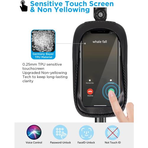 whale fall Bike Frame Bag Waterproof, 3D Eva Hard Shell, Bike Phone Holder, Bicycle Top Tube Bag, Cycling Pouch with Rain Cover, Bike Accessories for Phones Under 7