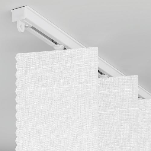 AJAZZ 100% Blackout Magnetic Door Curtain Patio Door Curtain Invisible Folding Door for Bedroom Living Room Accordion Doorway Sets Included Tracks (1 Pack, 72W x 79 L, White)